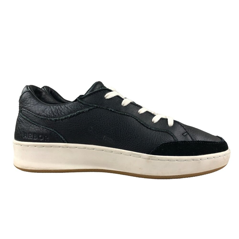 Arbor Women's Size 7.5 Ethos Vintage Black Leather Lace-Up Casual Sneakers Shoes